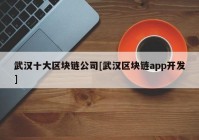 武汉十大区块链公司[武汉区块链app开发]